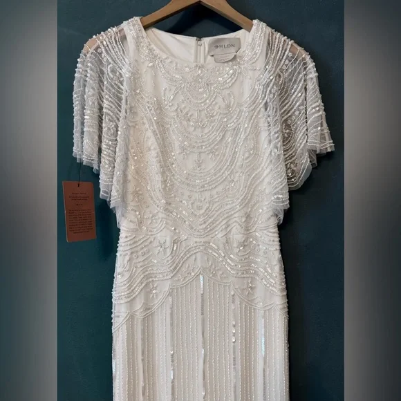 BHLDN White Beaded Sorrento Wedding Gown - Picture 9 of 12